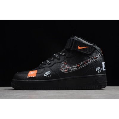 Nike Air Force 1 Mid Siyah / Turuncu Kaykay Ayakkabı Türkiye - QOVFU354